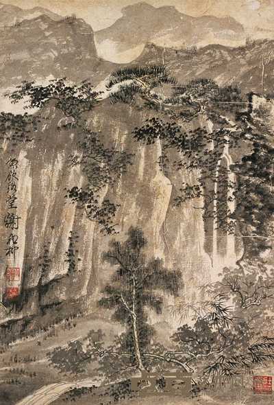 谢稚柳 松风苍然图 镜心 36×24cm